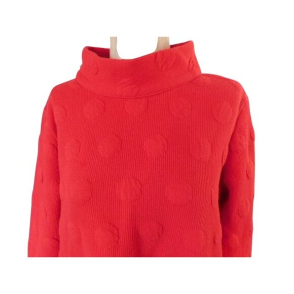 Ali Miles Size S Small Red Textured Knit Artsy Style Top - Picture 4 of 4